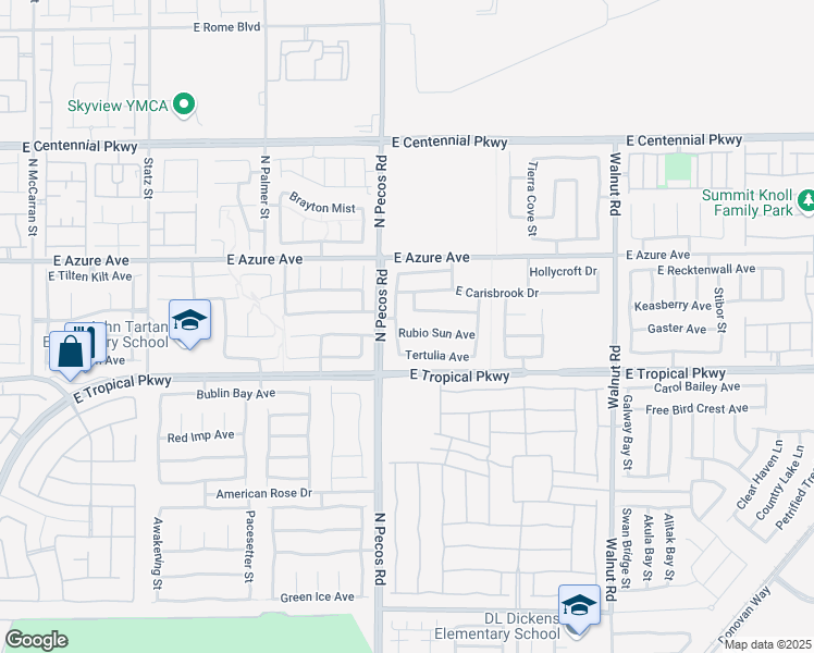 map of restaurants, bars, coffee shops, grocery stores, and more near 3524 Rubio Sun Avenue in North Las Vegas