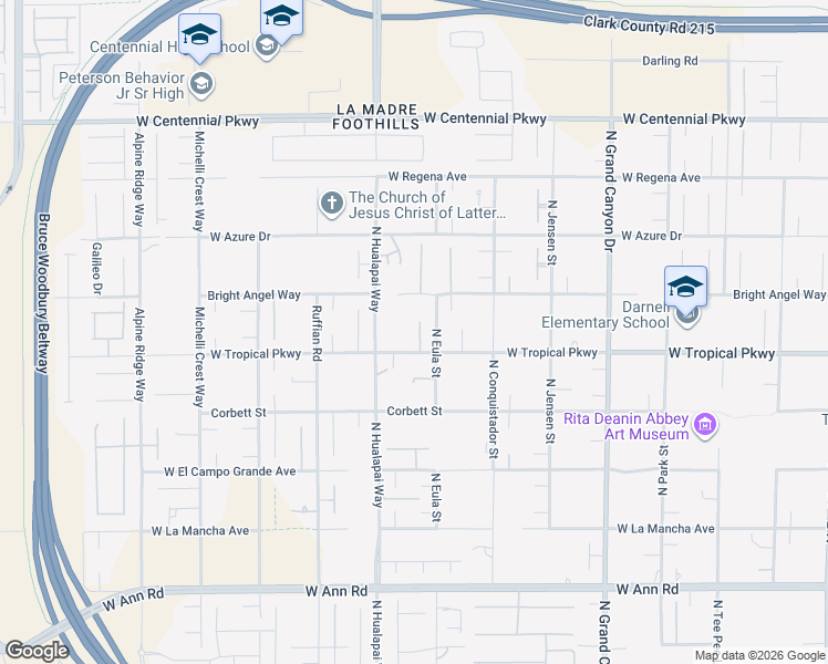 map of restaurants, bars, coffee shops, grocery stores, and more near 6055 Gabrielle Carol Court in Las Vegas