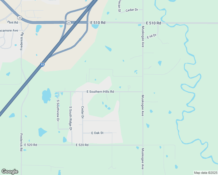 map of restaurants, bars, coffee shops, grocery stores, and more near 11722 East Southern Hills Road in Claremore