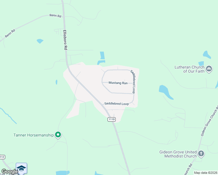 map of restaurants, bars, coffee shops, grocery stores, and more near 121 Mustang Run in Stokesdale