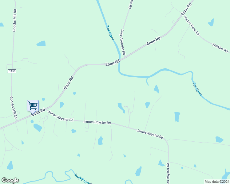 map of restaurants, bars, coffee shops, grocery stores, and more near 4658 James Royster Road in Oxford