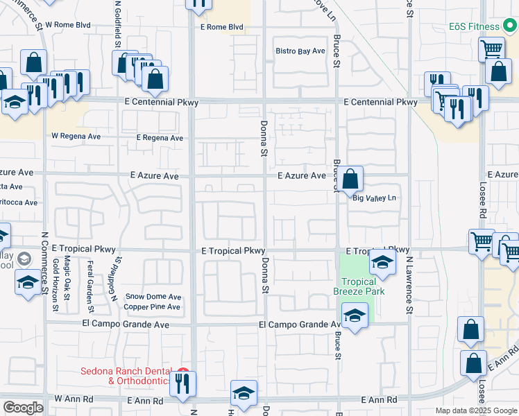 map of restaurants, bars, coffee shops, grocery stores, and more near 816 Cowboy Cross Avenue in North Las Vegas