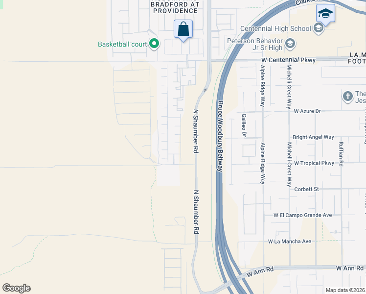 map of restaurants, bars, coffee shops, grocery stores, and more near 5917-6061 Larry McBride Street in Las Vegas