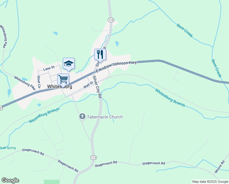 map of restaurants, bars, coffee shops, grocery stores, and more near in Whitesburg