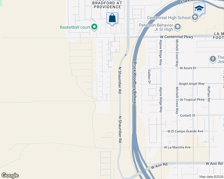 map of restaurants, bars, coffee shops, grocery stores, and more near 5917-6061 Larry McBride Street in Las Vegas