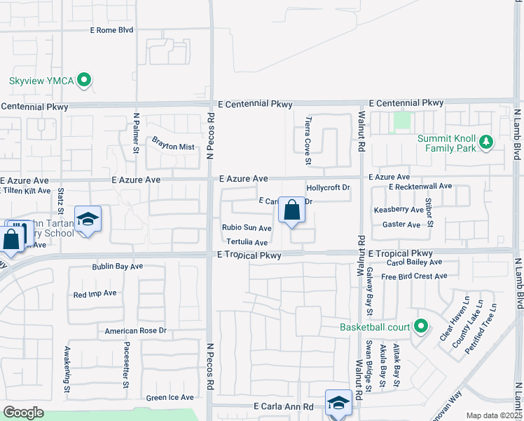 map of restaurants, bars, coffee shops, grocery stores, and more near 3624 Terneza Avenue in North Las Vegas
