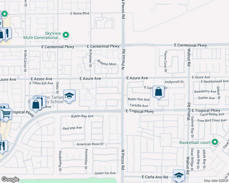 map of restaurants, bars, coffee shops, grocery stores, and more near 3441 Visionary Bay Avenue in North Las Vegas