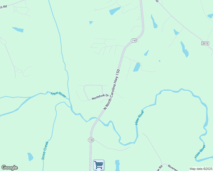 map of restaurants, bars, coffee shops, grocery stores, and more near 154 Southfork Drive in Reidsville