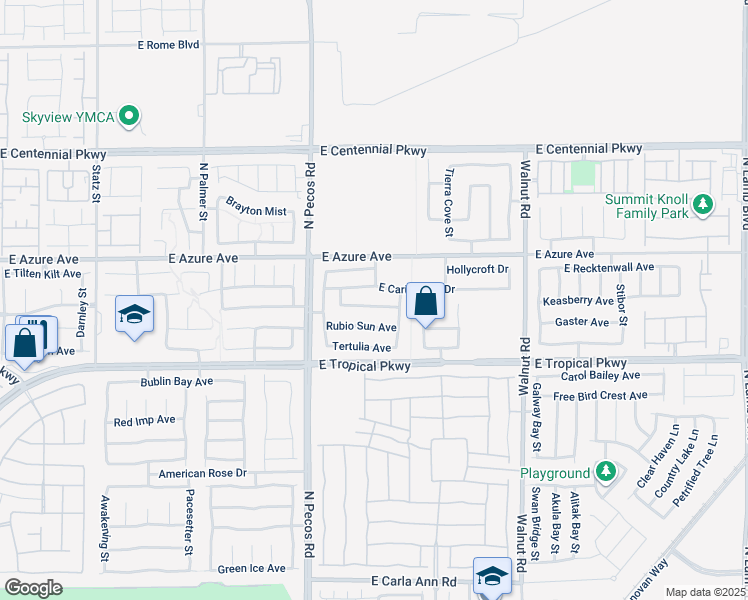 map of restaurants, bars, coffee shops, grocery stores, and more near 3612 Terneza Avenue in North Las Vegas