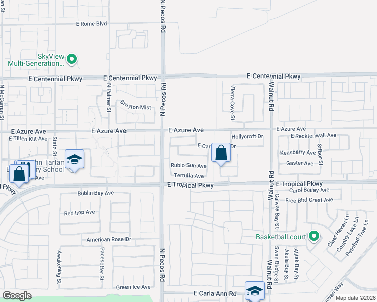 map of restaurants, bars, coffee shops, grocery stores, and more near 3548 Terneza Avenue in North Las Vegas