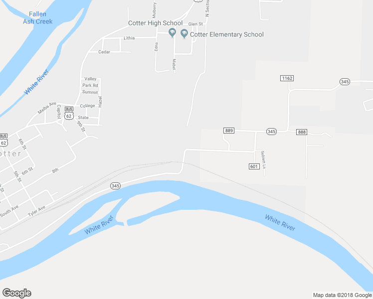 map of restaurants, bars, coffee shops, grocery stores, and more near Cotter Road in Cotter