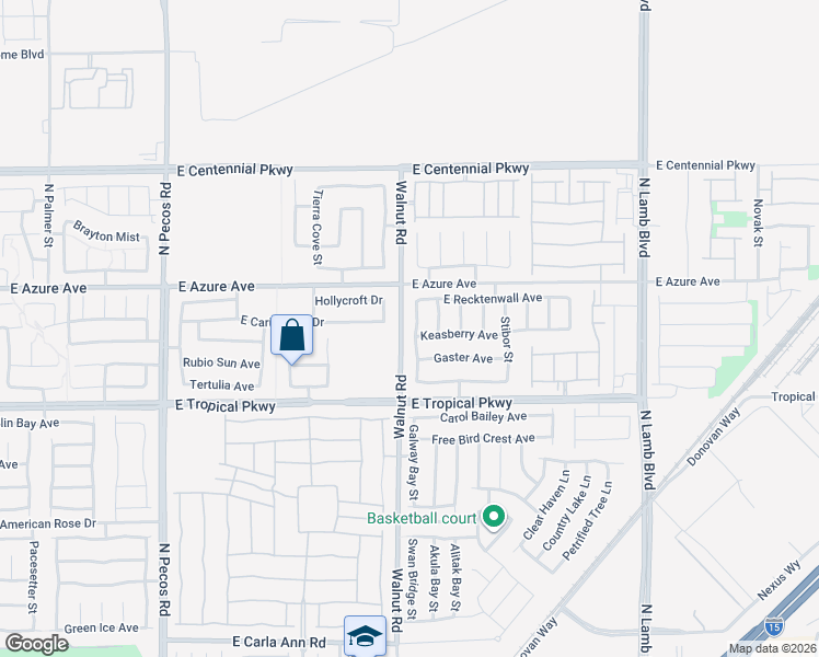 map of restaurants, bars, coffee shops, grocery stores, and more near 6113 Watermelon Street in North Las Vegas