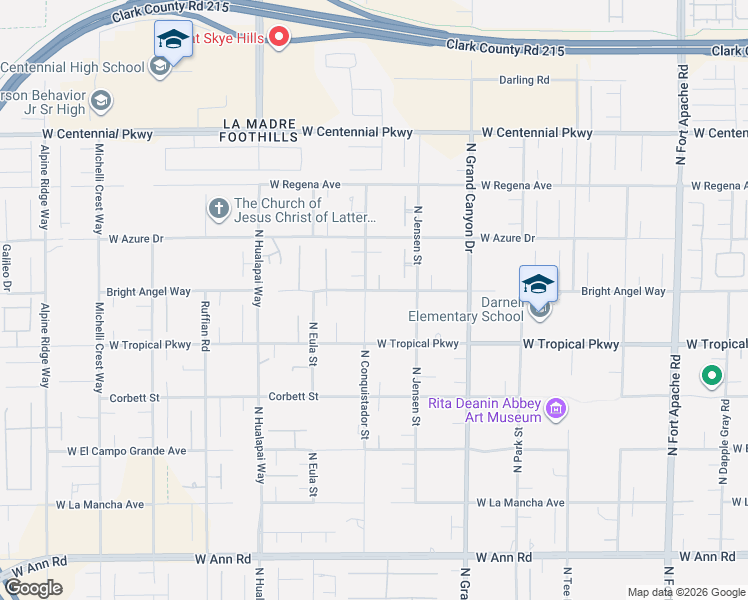map of restaurants, bars, coffee shops, grocery stores, and more near 6080 North Conquistador Street in Las Vegas