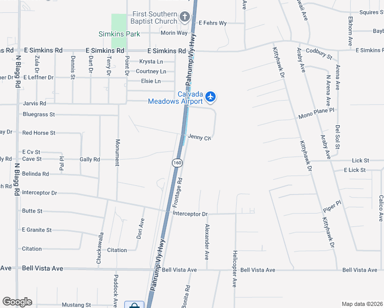 map of restaurants, bars, coffee shops, grocery stores, and more near 3541 Frontage Road in Pahrump