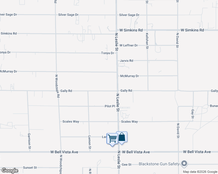 map of restaurants, bars, coffee shops, grocery stores, and more near 2070 Gally Road in Pahrump