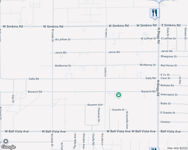 map of restaurants, bars, coffee shops, grocery stores, and more near 620 Gally Road in Pahrump