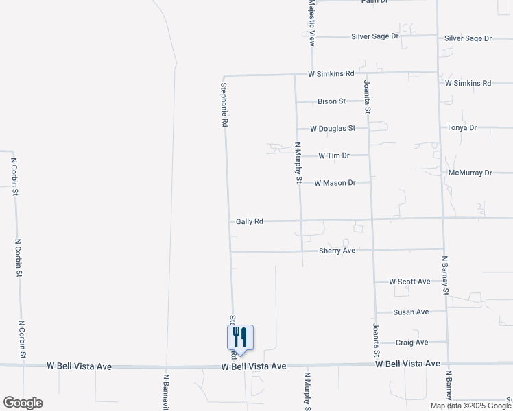 map of restaurants, bars, coffee shops, grocery stores, and more near 3660 Gally Road in Pahrump