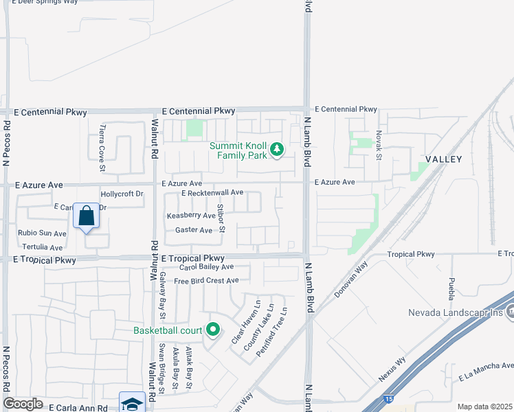 map of restaurants, bars, coffee shops, grocery stores, and more near 6121 Broccoli Street in North Las Vegas
