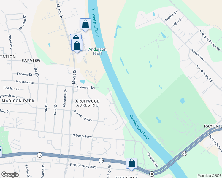 map of restaurants, bars, coffee shops, grocery stores, and more near 378 Rio Vista Drive in Nashville