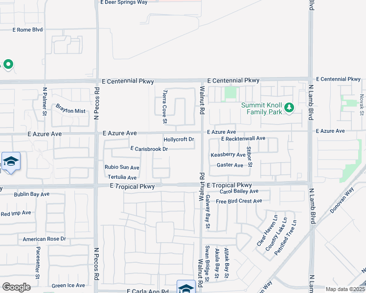 map of restaurants, bars, coffee shops, grocery stores, and more near 3824 East Carisbrook Drive in North Las Vegas