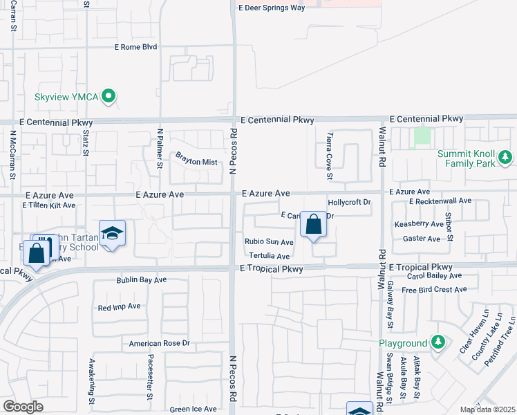 map of restaurants, bars, coffee shops, grocery stores, and more near 3533 Tebraza Mar Avenue in North Las Vegas