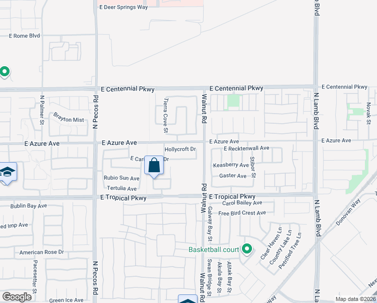 map of restaurants, bars, coffee shops, grocery stores, and more near 3837 Hollycroft Drive in North Las Vegas