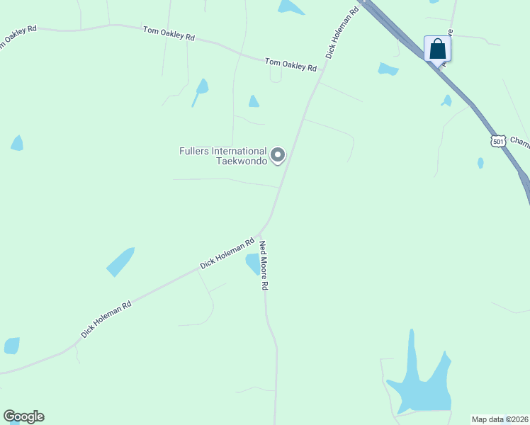 map of restaurants, bars, coffee shops, grocery stores, and more near 786 Dick Holeman Road in Timberlake