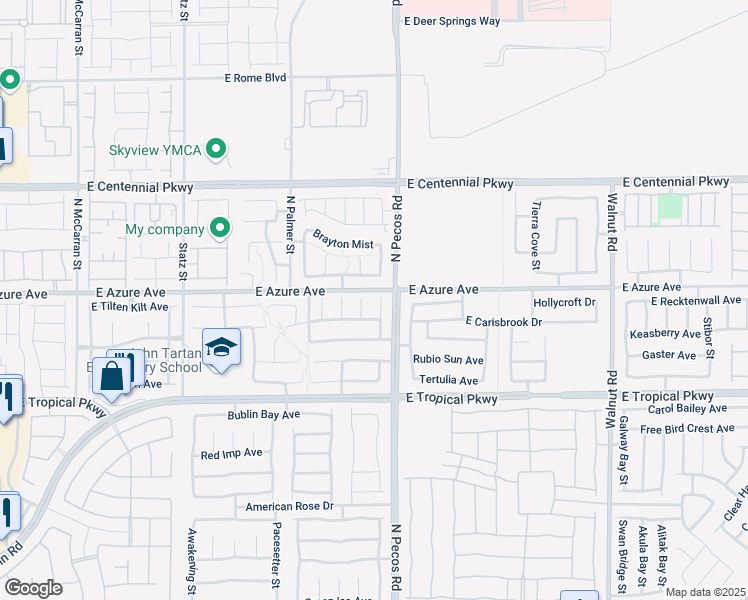 map of restaurants, bars, coffee shops, grocery stores, and more near 6141 North Talbot Springs Court in North Las Vegas