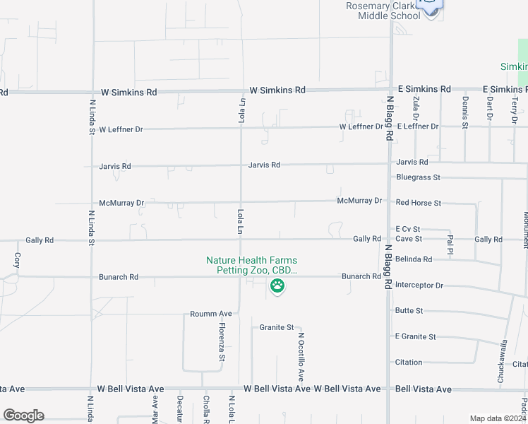 map of restaurants, bars, coffee shops, grocery stores, and more near 421 McMurray Drive in Pahrump