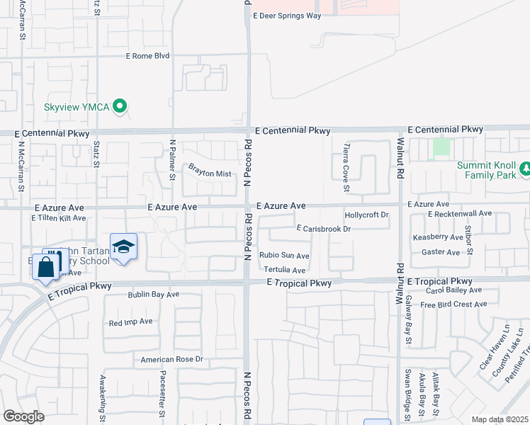 map of restaurants, bars, coffee shops, grocery stores, and more near 3516 Tebraza Mar Avenue in North Las Vegas