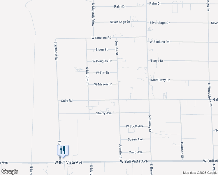 map of restaurants, bars, coffee shops, grocery stores, and more near 3331 West Mason Drive in Pahrump