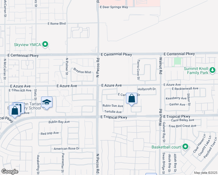map of restaurants, bars, coffee shops, grocery stores, and more near 3536 Terraza Mar Avenue in North Las Vegas