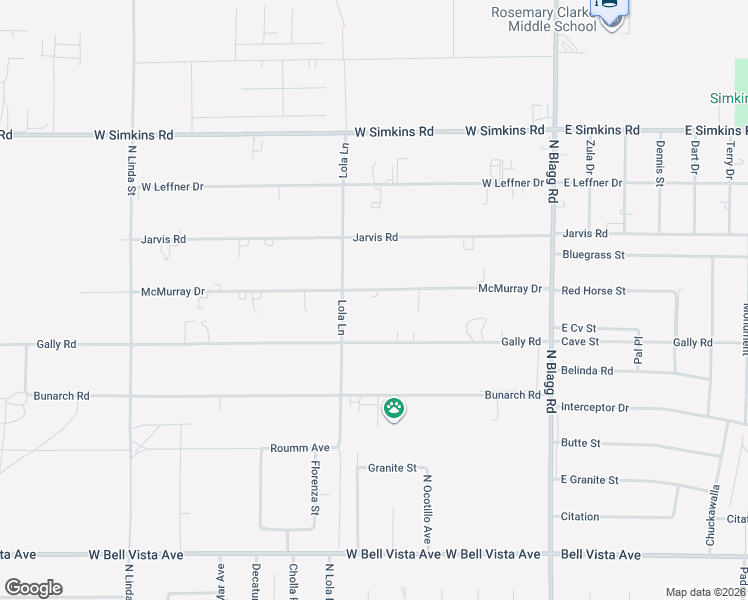 map of restaurants, bars, coffee shops, grocery stores, and more near 421 McMurray Drive in Pahrump