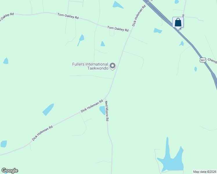 map of restaurants, bars, coffee shops, grocery stores, and more near 786 Dick Holeman Road in Timberlake