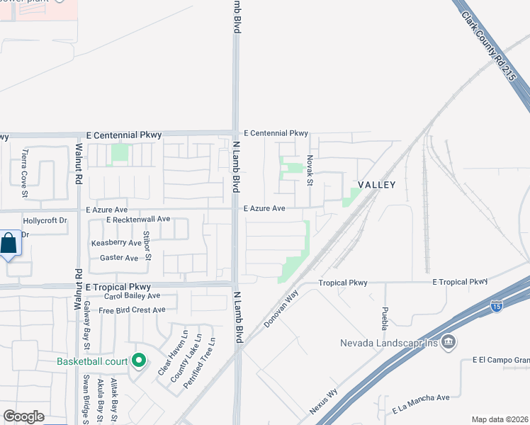 map of restaurants, bars, coffee shops, grocery stores, and more near 4345 East Azure Avenue in Las Vegas