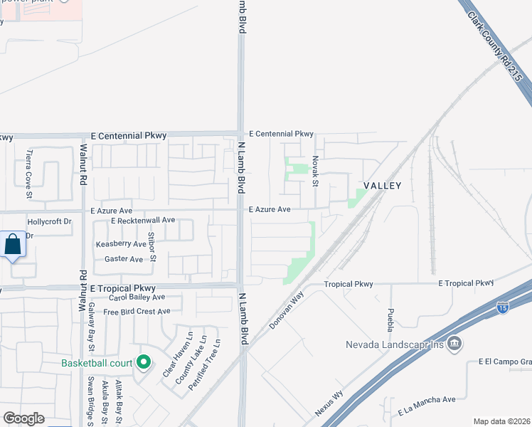 map of restaurants, bars, coffee shops, grocery stores, and more near 4337 East Azure Avenue in Las Vegas