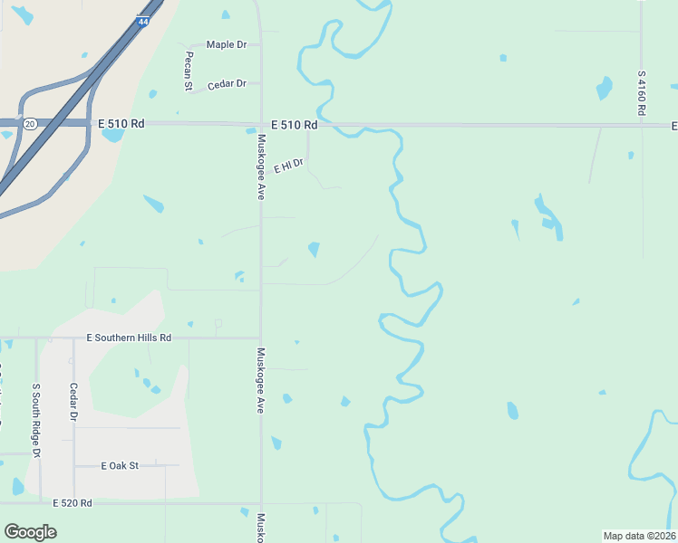 map of restaurants, bars, coffee shops, grocery stores, and more near 12227 East Oak Drive in Claremore