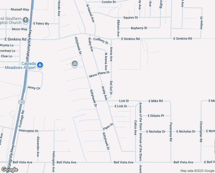 map of restaurants, bars, coffee shops, grocery stores, and more near 1421 Bay Court in Pahrump