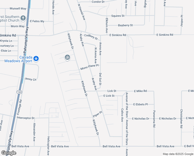 map of restaurants, bars, coffee shops, grocery stores, and more near 1421 Bay Court in Pahrump