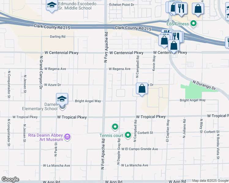 map of restaurants, bars, coffee shops, grocery stores, and more near 6120 Kings Brook Court in Las Vegas