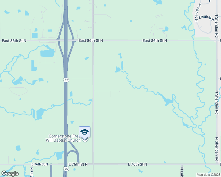 map of restaurants, bars, coffee shops, grocery stores, and more near 5097 East 82 Street North in Sperry