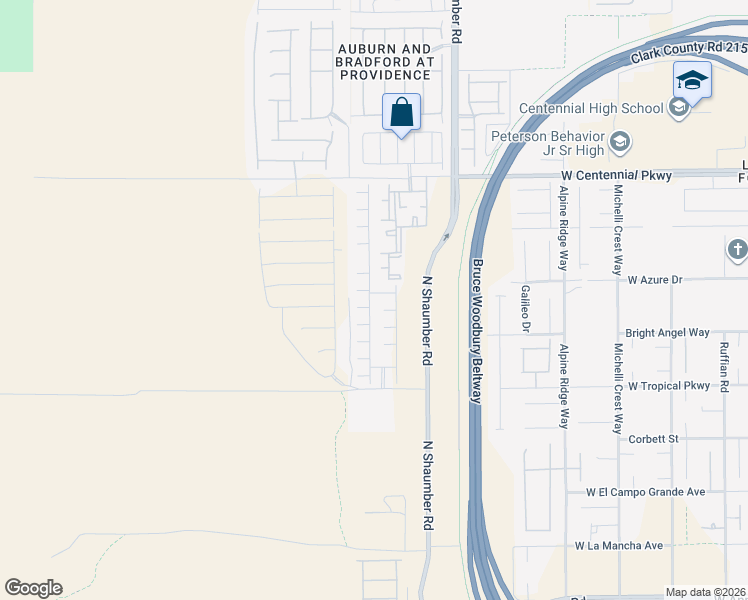map of restaurants, bars, coffee shops, grocery stores, and more near 6125 North Shaumber Road in Las Vegas