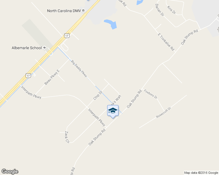 map of restaurants, bars, coffee shops, grocery stores, and more near 127 Lisa's Way in Elizabeth City