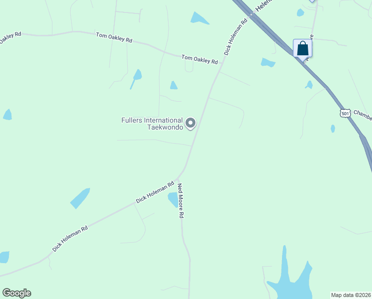 map of restaurants, bars, coffee shops, grocery stores, and more near 786 Dick Holeman Road in Timberlake