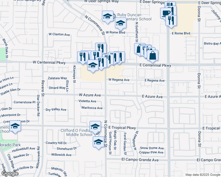 map of restaurants, bars, coffee shops, grocery stores, and more near 220 Vegas Verde Avenue in North Las Vegas