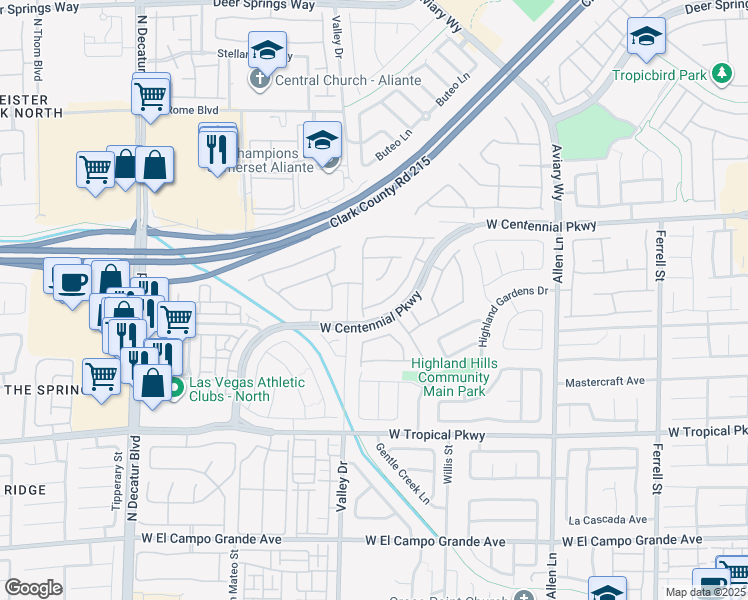 map of restaurants, bars, coffee shops, grocery stores, and more near 6223 Orions Belt Peak Street in North Las Vegas