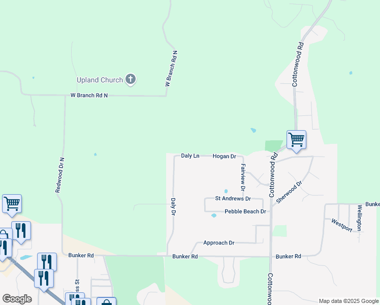 map of restaurants, bars, coffee shops, grocery stores, and more near 308 Hogan Drive in Harrison