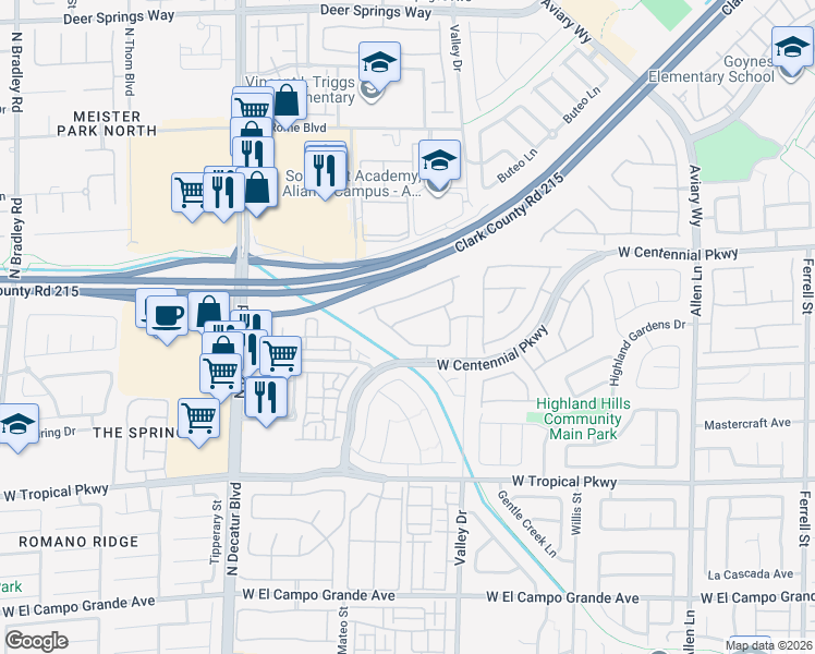 map of restaurants, bars, coffee shops, grocery stores, and more near 4413 Hatch Bend Avenue in North Las Vegas