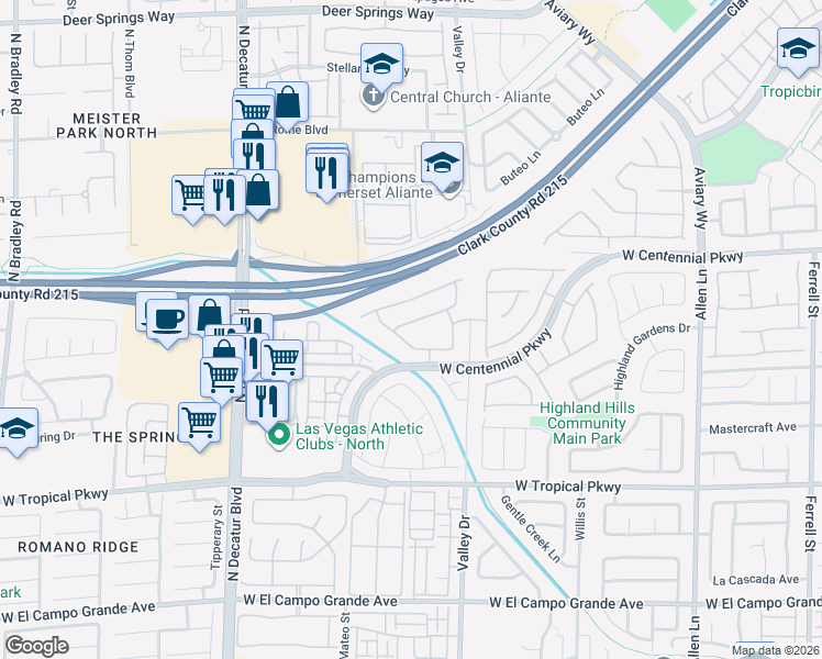 map of restaurants, bars, coffee shops, grocery stores, and more near 4413 Hatch Bend Avenue in North Las Vegas