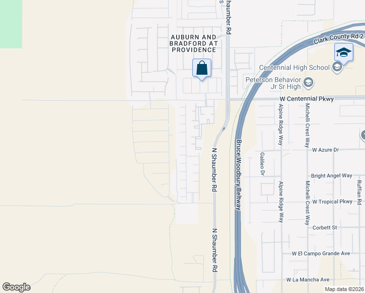 map of restaurants, bars, coffee shops, grocery stores, and more near Pole Line Rd in Las Vegas